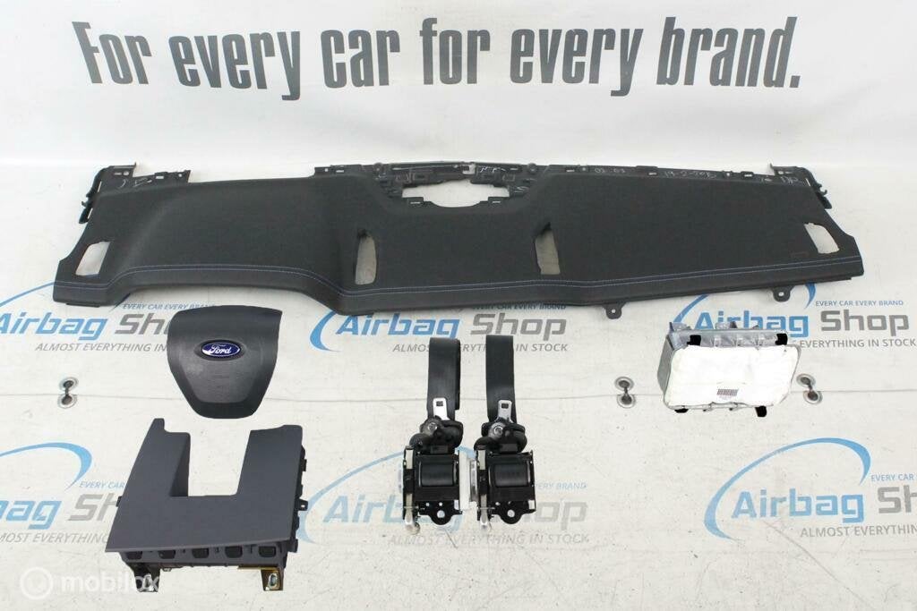 Airbag set Dashboard zwart met blauw stiksels Ford Ranger, Enlèvement ou Envoi, Utilisé