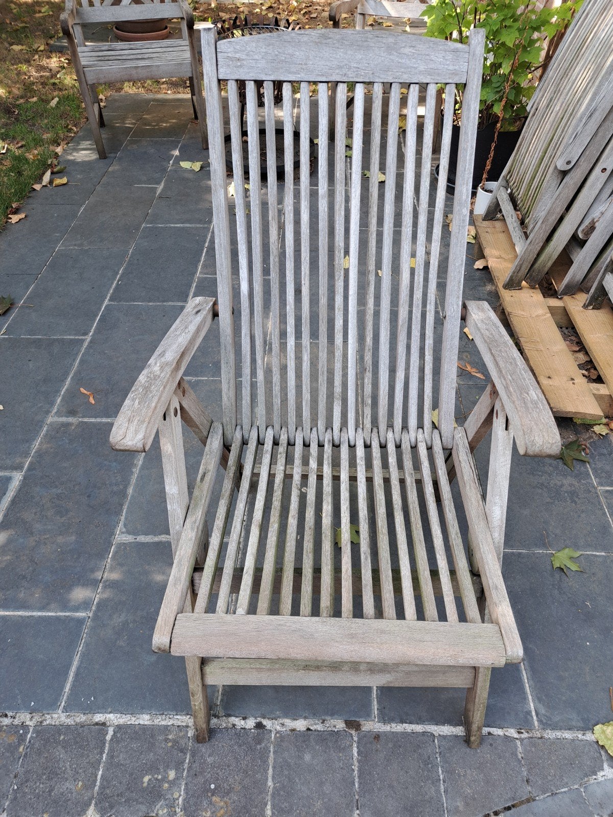 4 Houten teakstoelen, Ophalen, Gebruikt, Hout, Inklapbaar