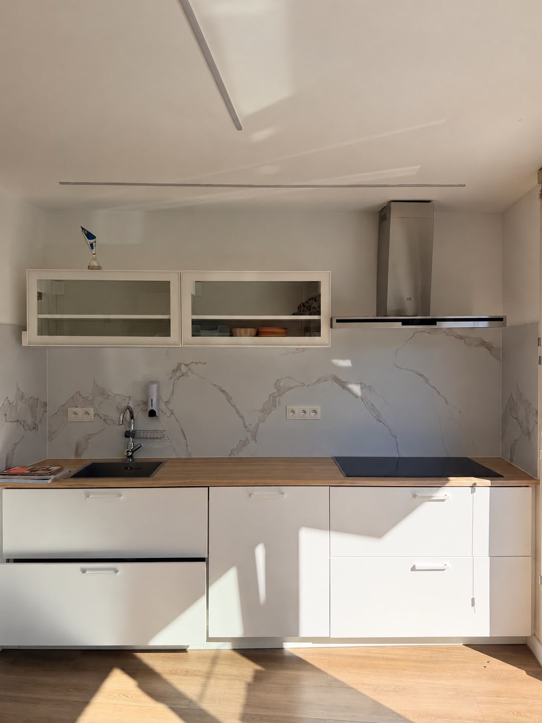 Complete keuken, Huis en Inrichting, Ophalen, Wit, Enkelwandige keuken, Zo goed als nieuw