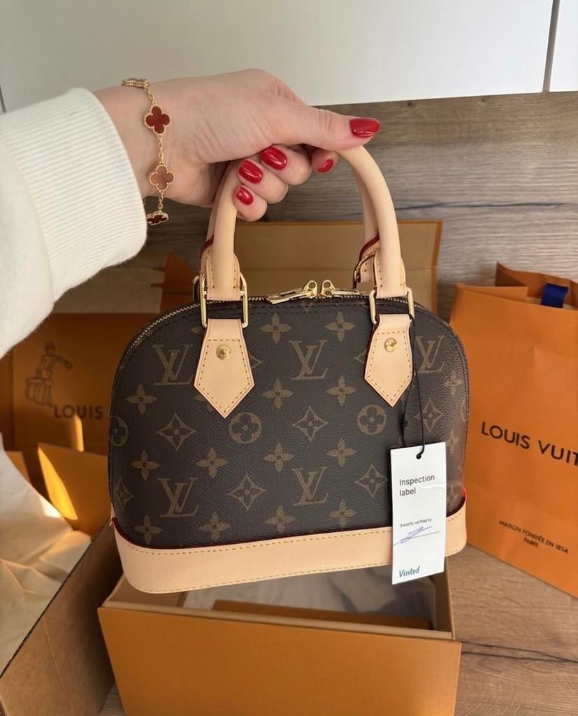 Louis Vuitton Alma BB, Enlèvement ou Envoi, Comme neuf, Brun, Sac à main