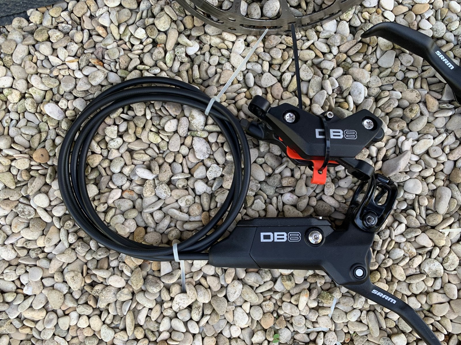 SRAM DB8 remmen + schijven, Fietsen en Brommers, Fietsonderdelen, Ophalen of Verzenden, Zo goed als nieuw, Mountainbike, Remmen