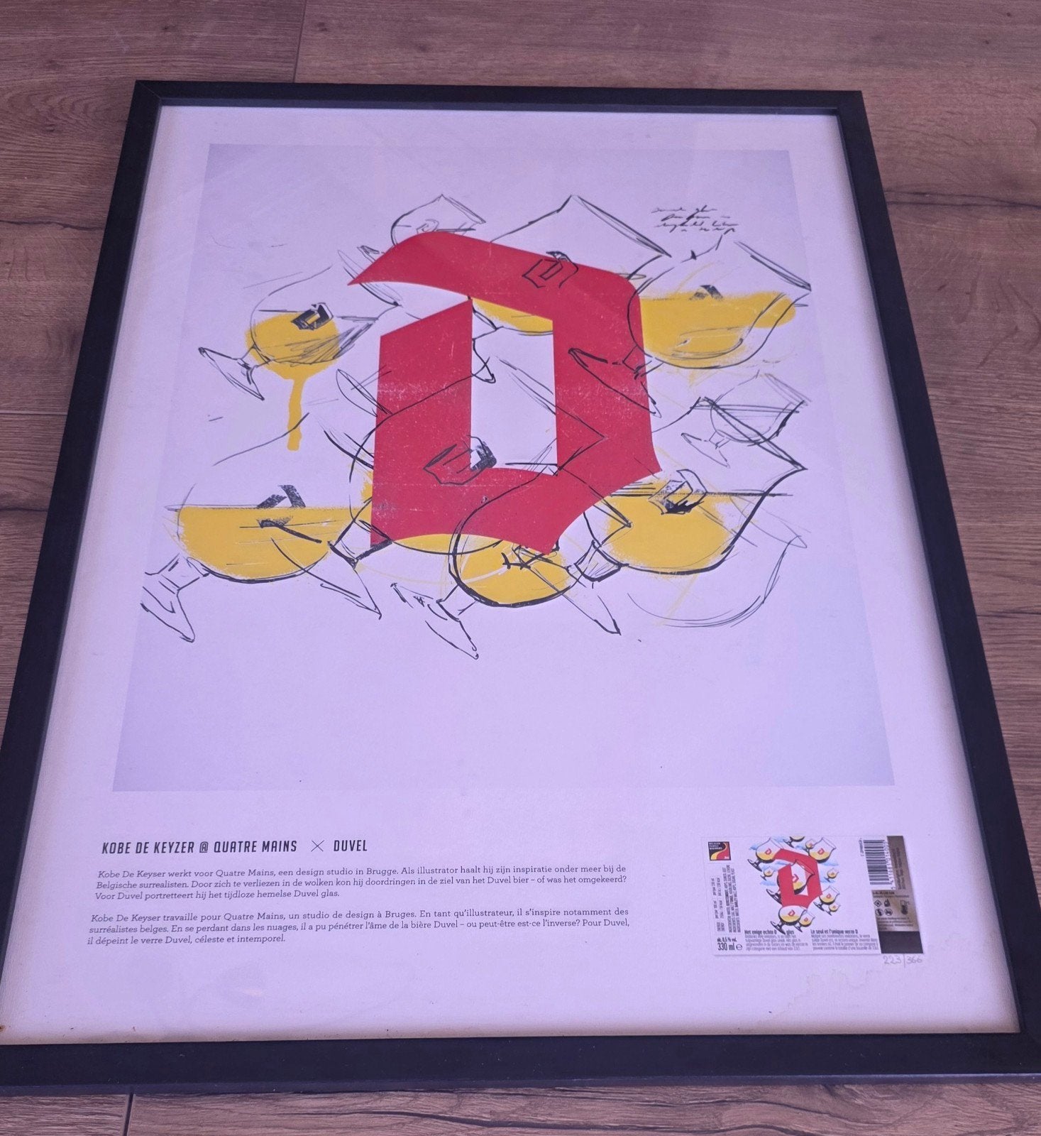Duvel kader kibe de keyser 223/366, Collections, Marques & Objets publicitaires, Enlèvement