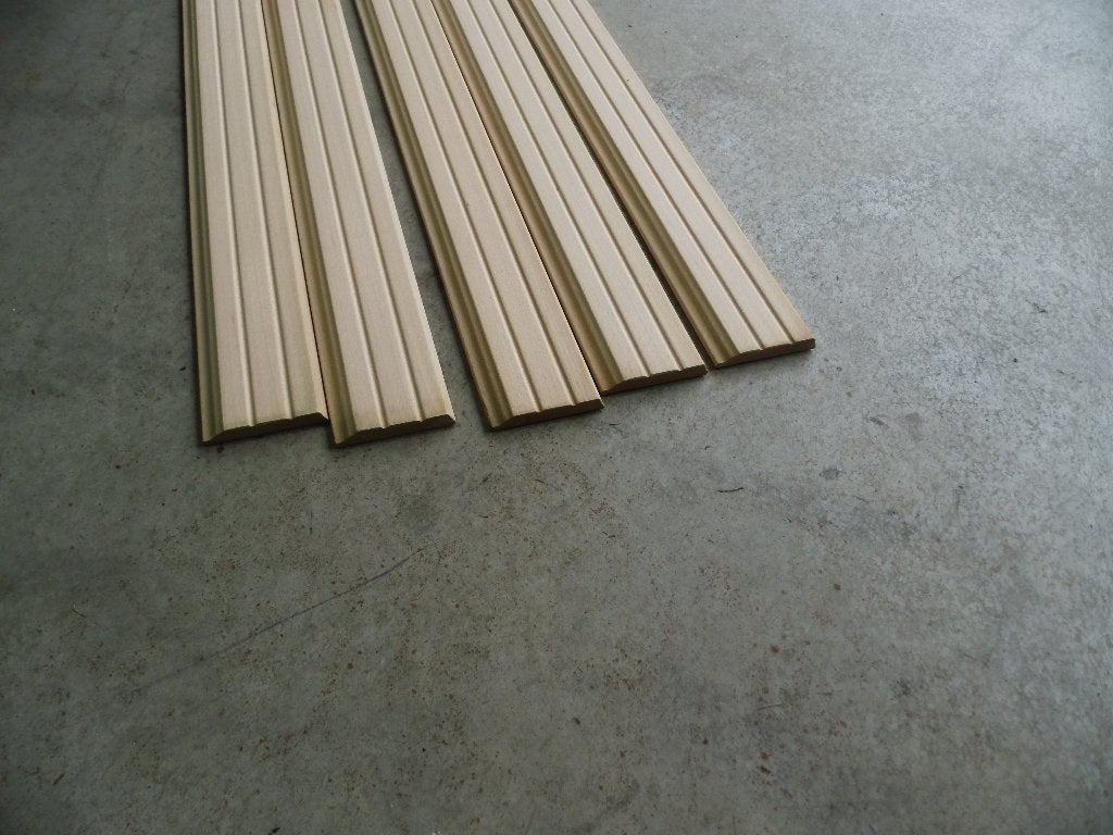 Kit chambranles porte - fenêtre neufs (hêtre), Bricolage & Construction, Neuf, Chambranle de porte, Enlèvement, Bois