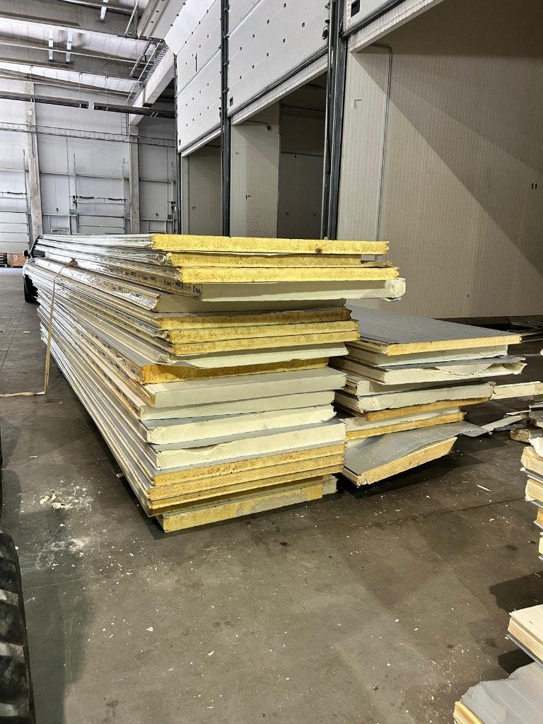 Sandwichpanelen GRATIS (zelf af te breken), Enlèvement, Utilisé, Autres matériaux, 50 à 100 mm