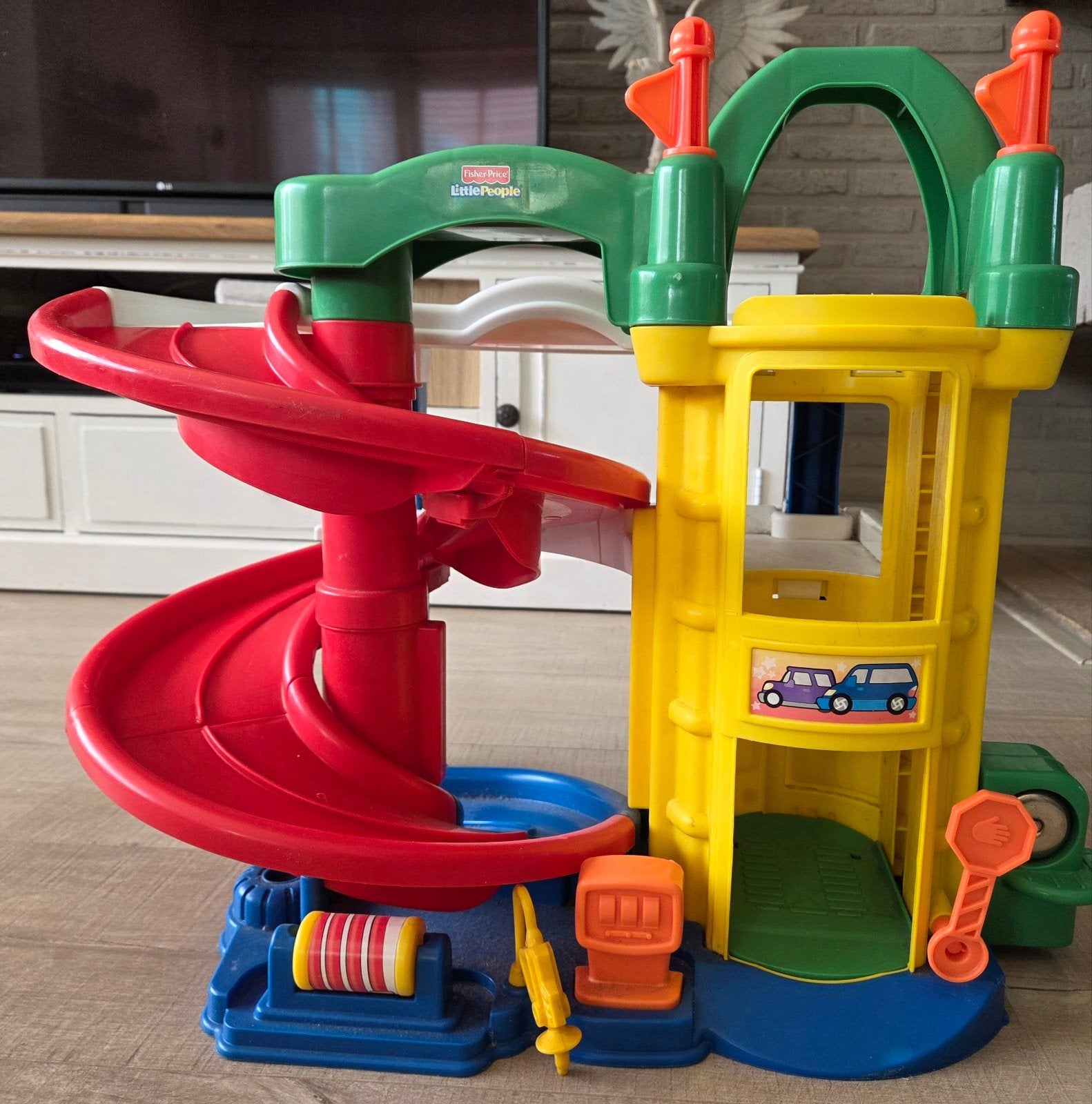 Fisher Price Little People garage, Kinderen en Baby's, Ophalen, Gebruikt, Speelset