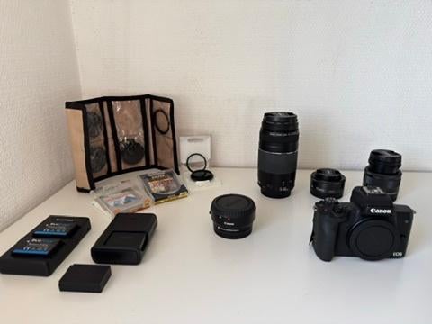 Complete Canon M50 Set, Audio, Tv en Foto, Fotocamera's Digitaal, Gebruikt, Spiegelreflex, Canon, Ophalen