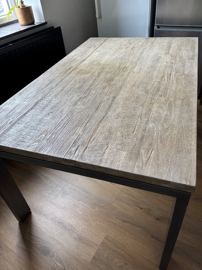 Eettafel, Eiken look, Quatre personnes, 150 à 200 cm, Enlèvement