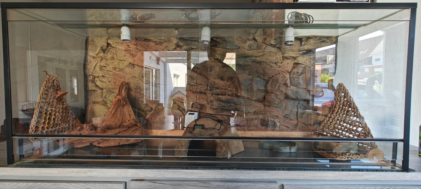 Te koop: groot glazen terrarium