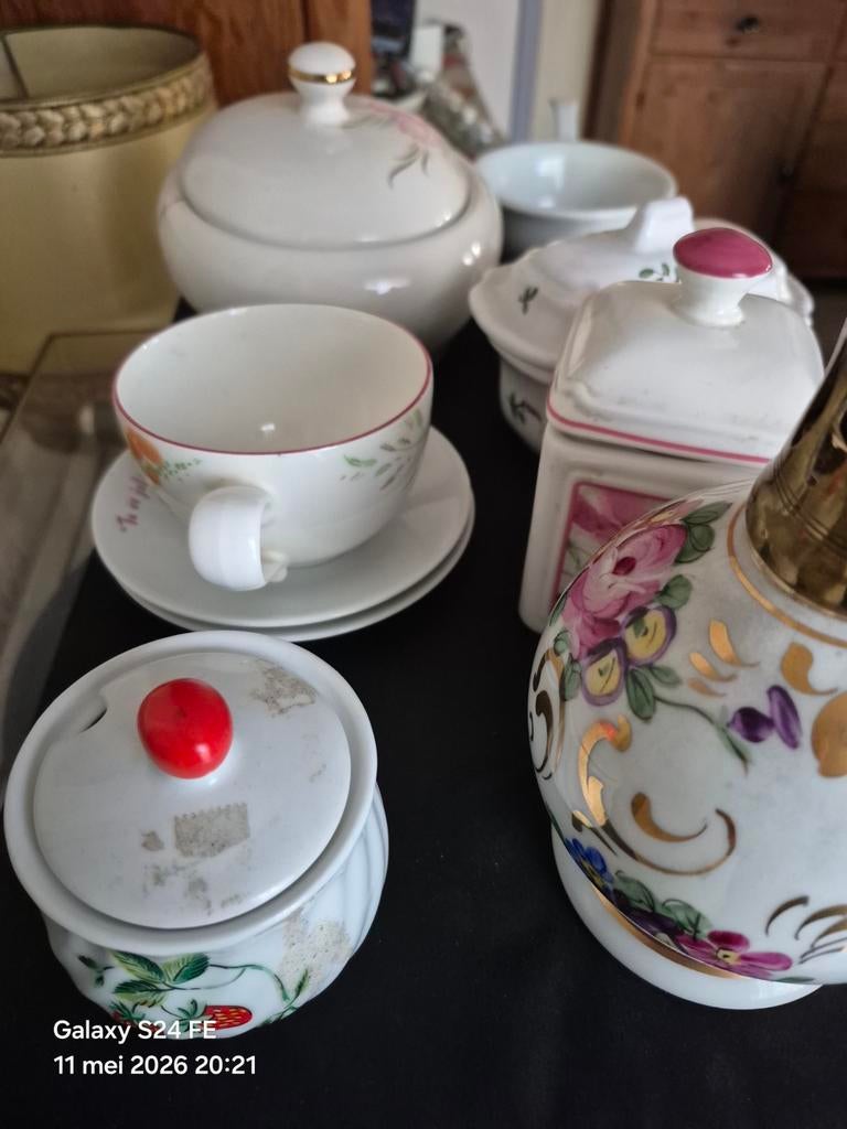 Porcelaine, Antiek en Kunst, Antiek | Servies compleet, Ophalen of Verzenden
