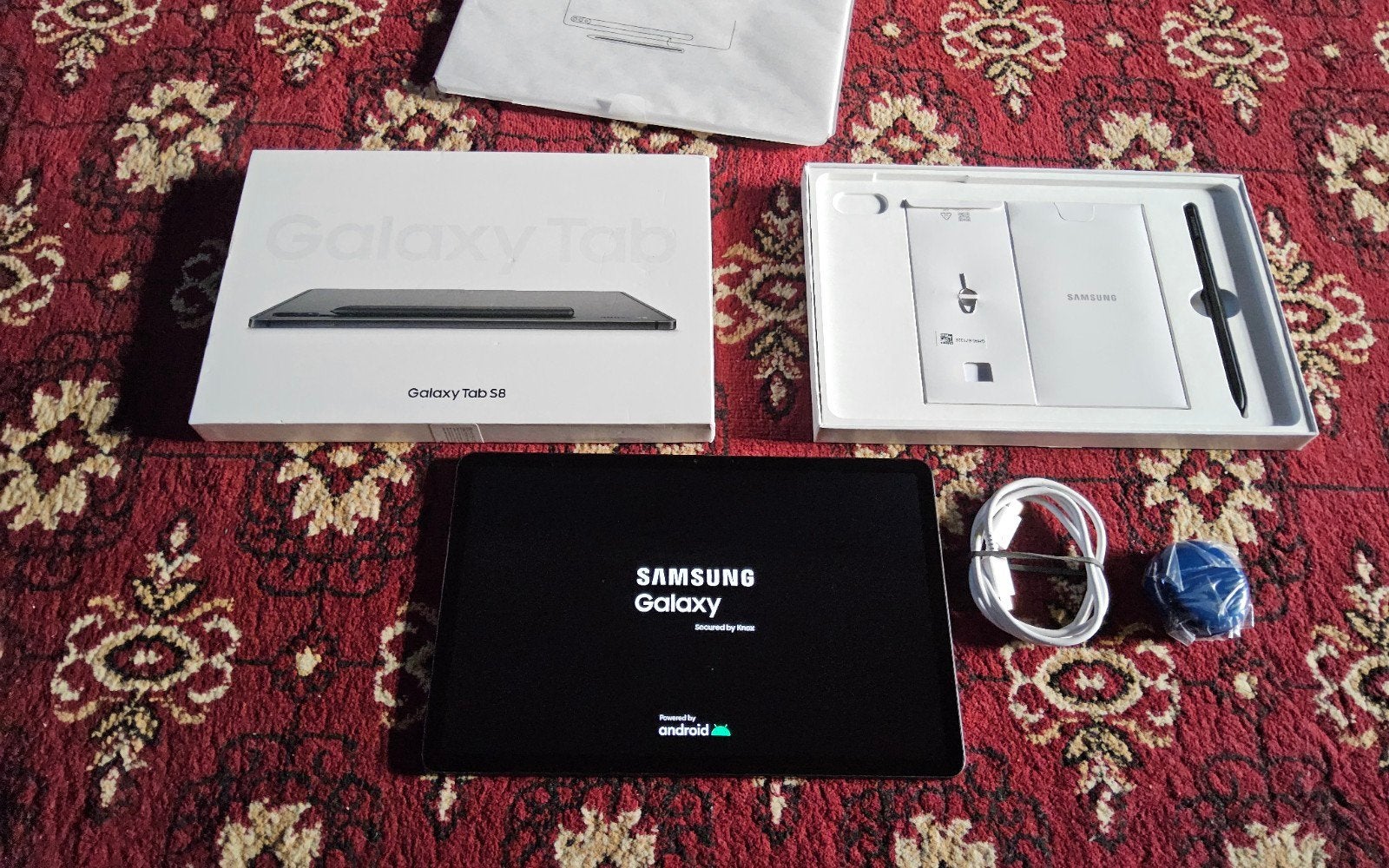 Samsung galaxy tab S8 bijna nieuw, toestenbord, accessoires, Ophalen of Verzenden