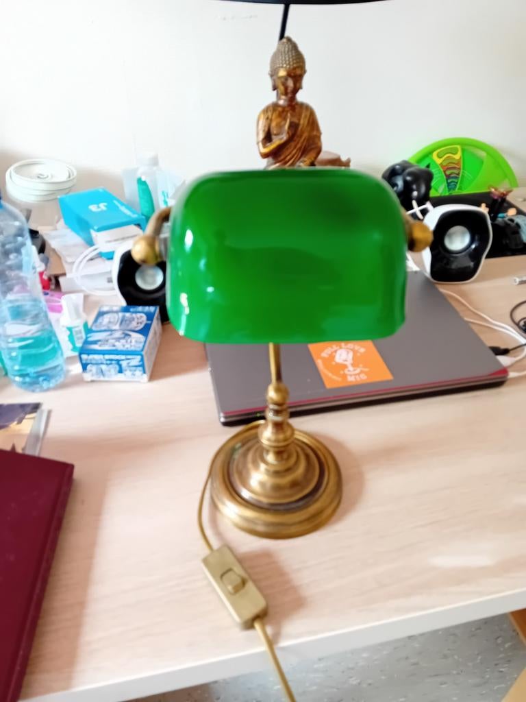 Opaallamp, bankier, notaris,, Ophalen of Verzenden, Glas