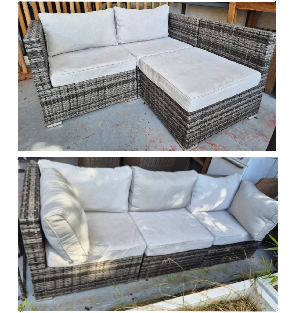 Moduleerbare tuinzetel rotanlook, Enlèvement, Utilisé, Synthétique