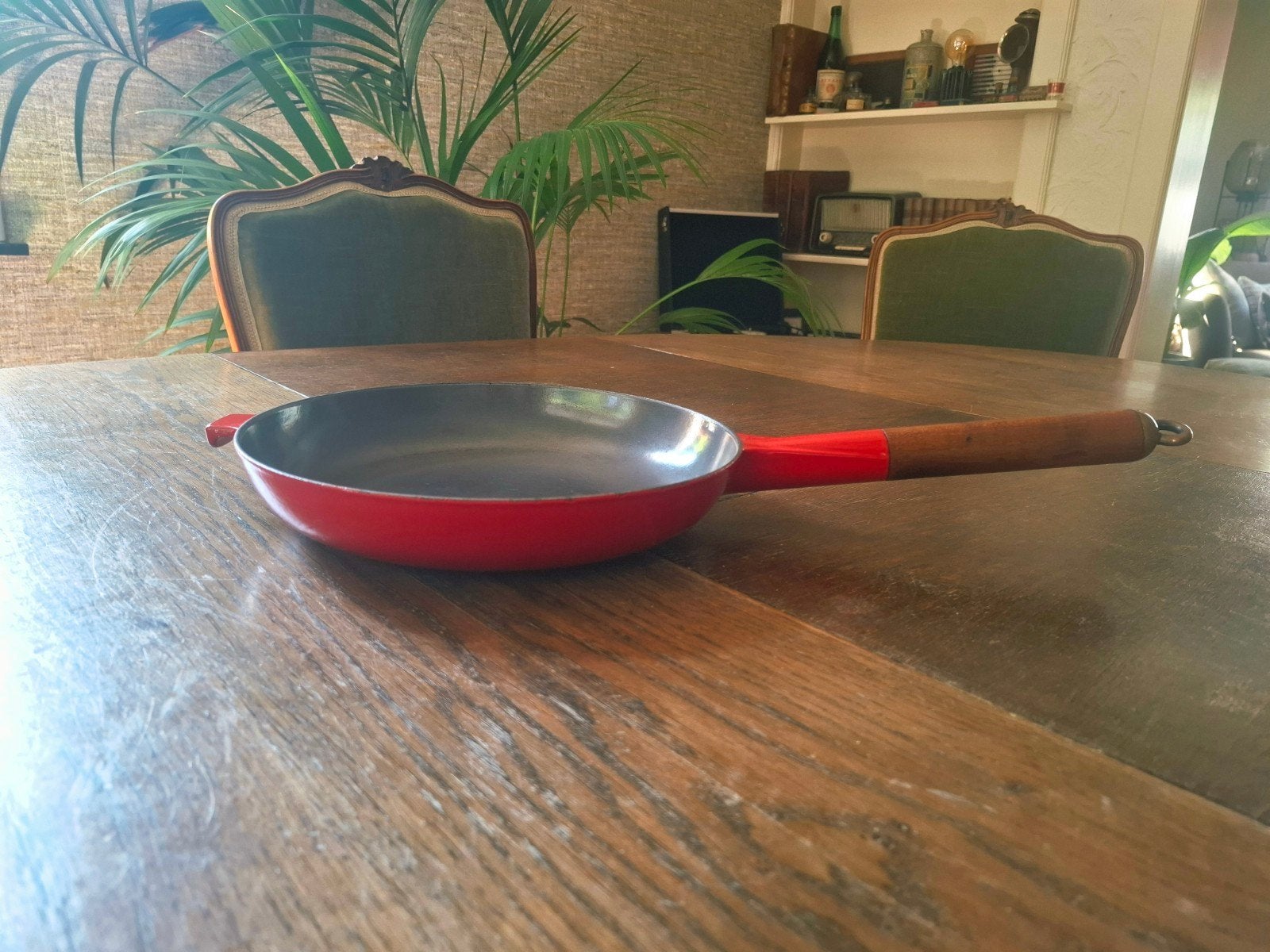 Le Creuset steelpan rood gietijzer maat 26, Ophalen of Verzenden, Gietijzer, Braadpan, Le Creuset