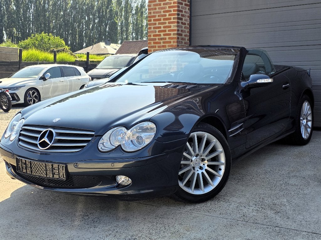 Mercedes SL 350 - 2003 - 62.500 KM - ALS NIEUW - Youngtimer, Autos, Cuir, Achat, Entreprise, Noir