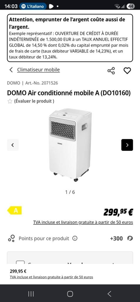 Climatiseur portable domo, Electroménager, Climatiseurs