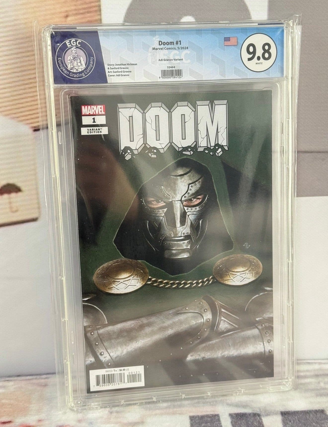 Comic variante Adi Granov Doom #1 EGC 9.8 grade Comic 2024, Comics, Enlèvement ou Envoi, Neuf, Amérique