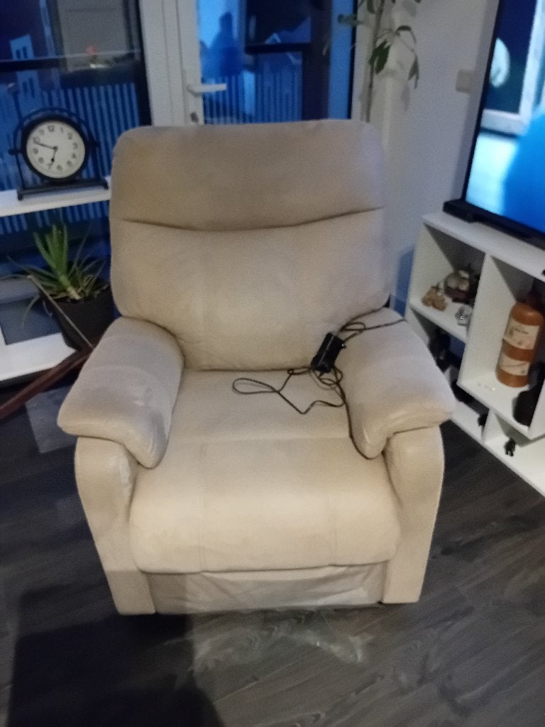 Luxe relax zetels beige, Ophalen, Zo goed als nieuw
