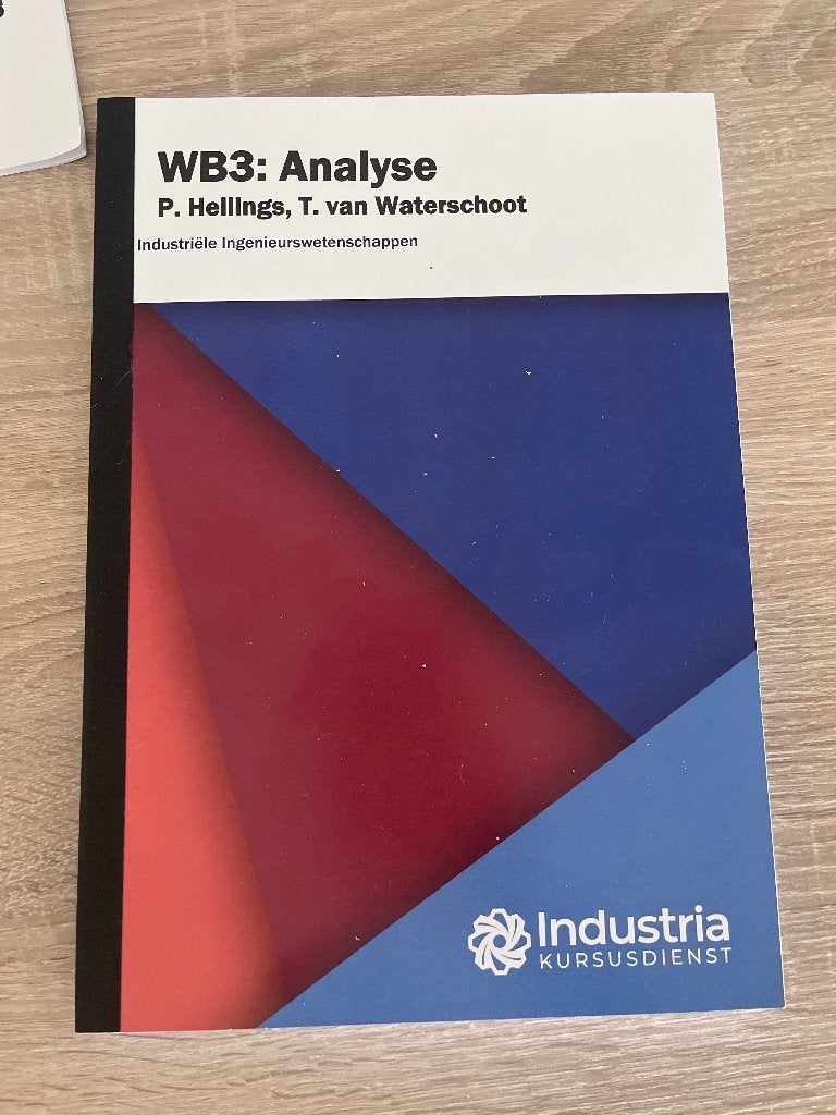 WB3: Analyse, Boeken, Studieboeken en Cursussen, Ophalen, Nieuw, Hogeschool