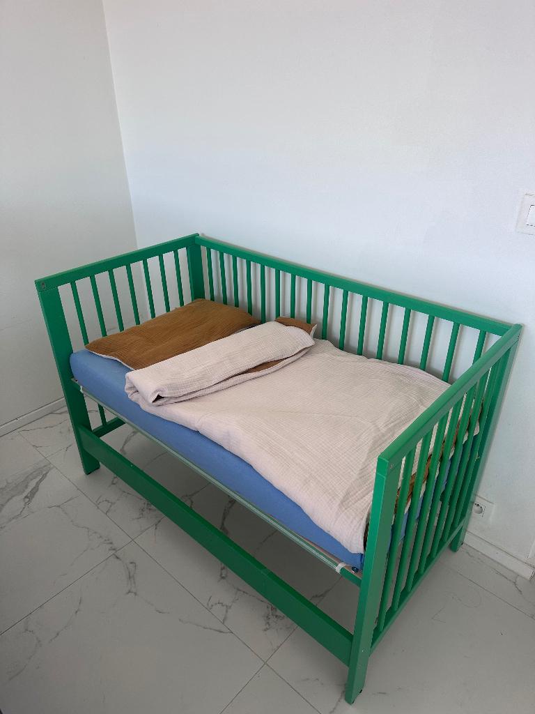 Babybedje IKEA GULLIVER Groen, Ophalen, Zo goed als nieuw, Ledikant