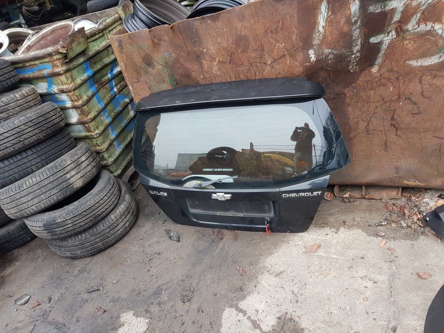 CHEVROLET KALOS ACHTERKLEP  + SPOILER BJ 2005 TOT 2009, Arrière, -, Haillon arrière, Utilisé