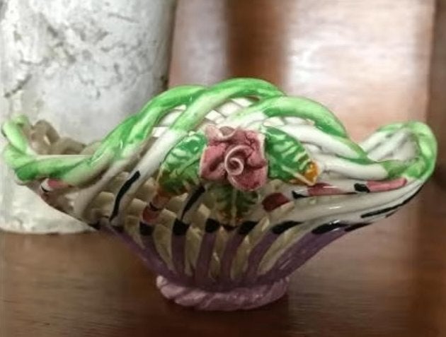 Vintage Spaans porseleinen mandje, Ophalen of Verzenden