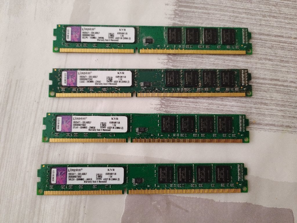 Mémoire RAM Kingston KVR16N11/8 8GB PC3-12800 CL11 240-Pin, Gebruikt, 8 GB, DDR3, Ophalen of Verzenden