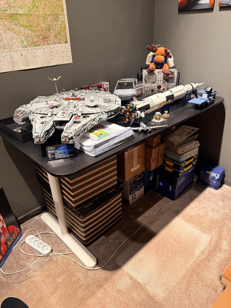 IKEA bureau 160 x 80 cm, Ophalen, 160 cm, In hoogte verstelbaar, Zo goed als nieuw