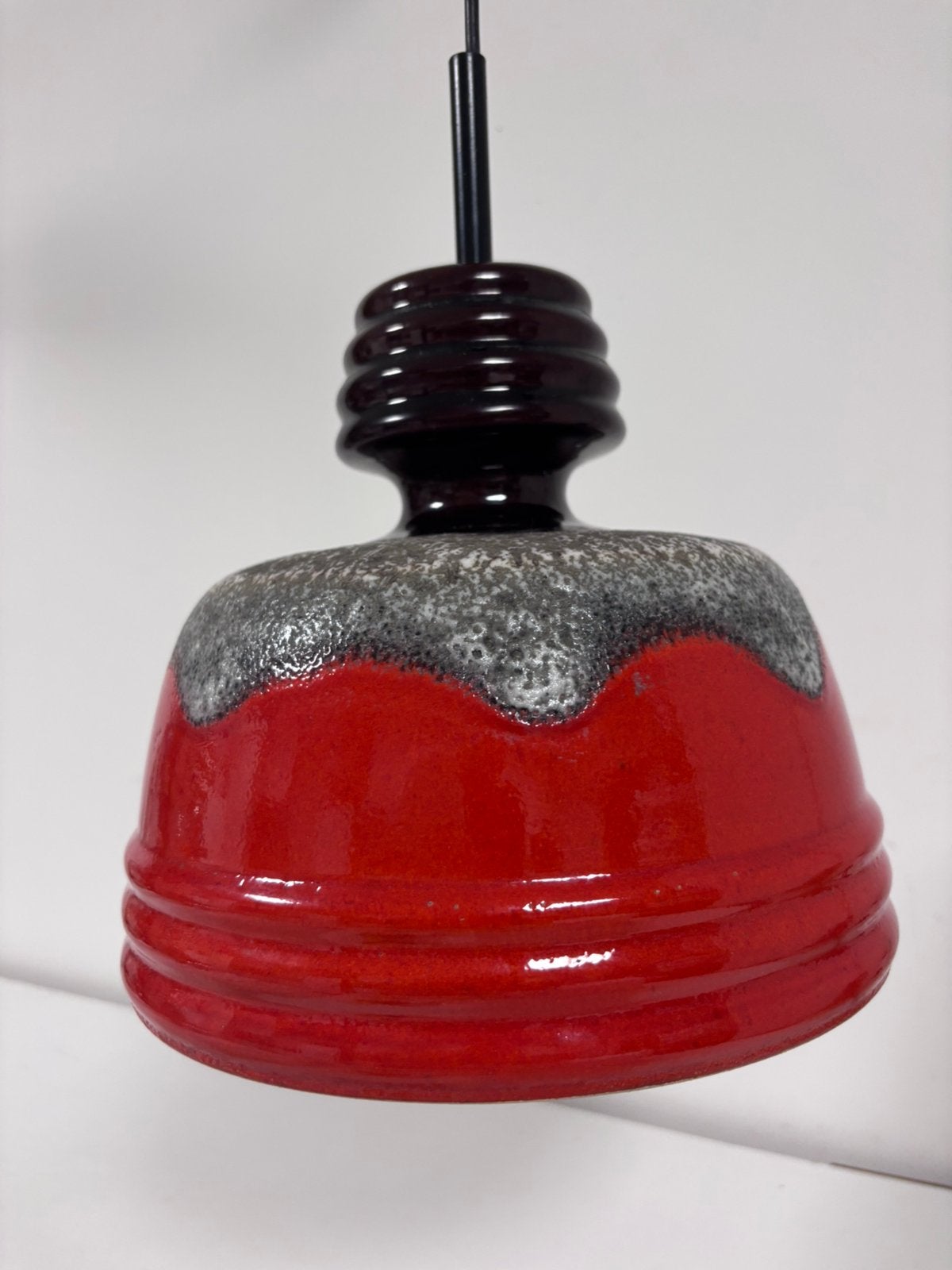 Originele Vintage Fat Lava Hanglamp Richard Essig (Jaren 70), Comme neuf, Gris, Années 70, Enlèvement ou Envoi