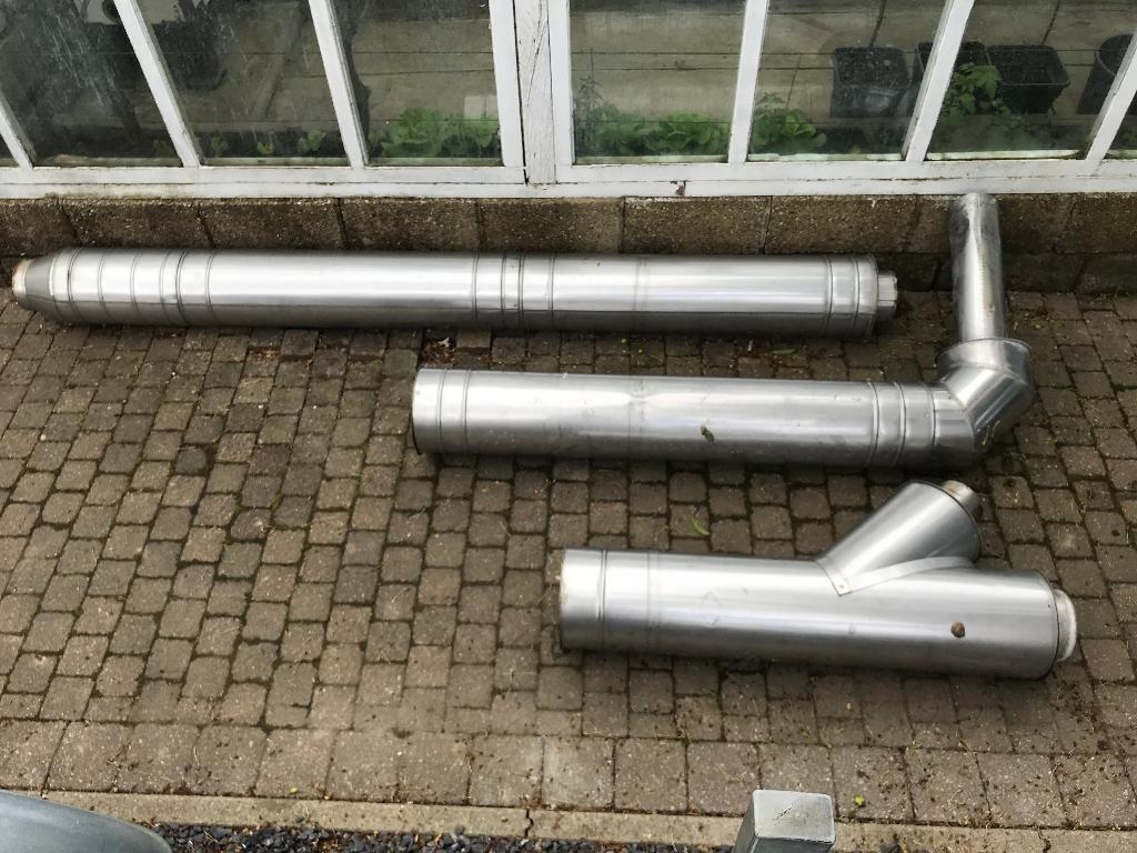 Schouwbuis van Inox (dubbelwandig) geisoleerd, Doe-het-zelf en Bouw, Buizen en Afvoer, Zo goed als nieuw, Overige typen, Inox