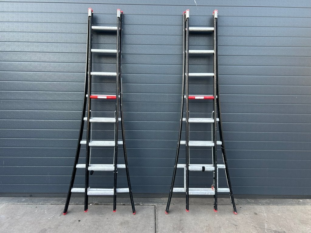 Altrex Nevada 2-delige reformladder 2x8/2x10/2x12 sporten, Doe-het-zelf en Bouw, Zwenkwielen, Ophalen, Gebruikt
