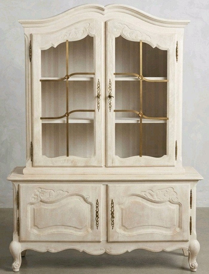 Vaisselier double corp style Louis XV, Maison & Meubles, Armoires | Buffets, Métal, Enlèvement
