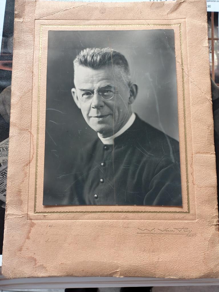 Foto van kardinaal cardijn, Verzamelen, Ophalen, Gebruikt, Foto, 1940 tot 1960