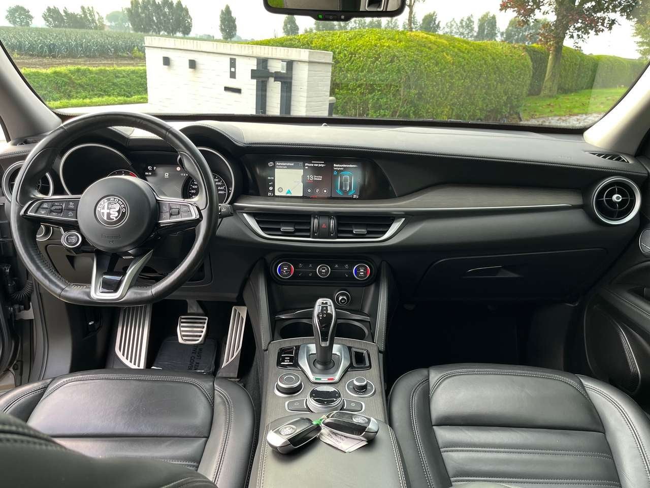Alfa Romeo Stelvio 2.2 MJD TI/1eigenr/92500km/Carplay/Camer, Autos, 0 kg, Argent ou Gris, Achat, Entreprise