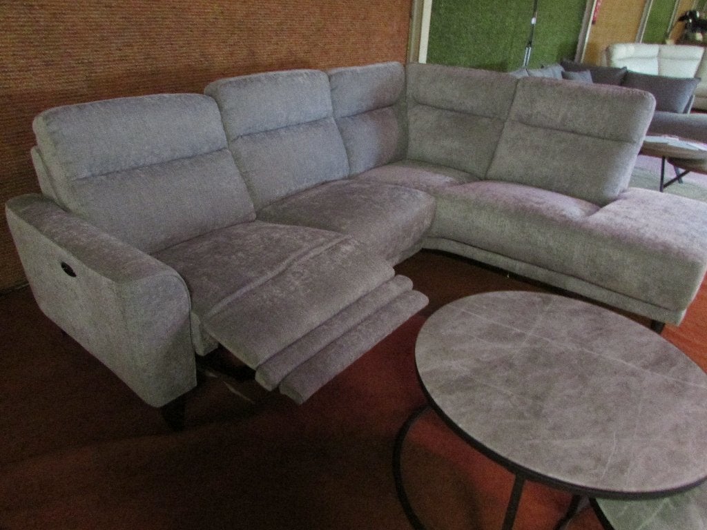 Nieuw stoffen hoeksalon met 1 elektrische relax 1995 euro., Huis en Inrichting, Ophalen, Nieuw, Stof