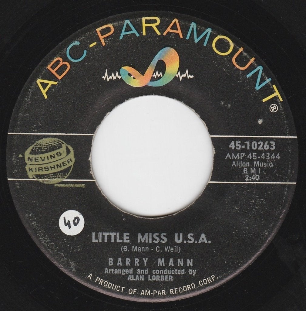 Barry Mann - Little Miss U.S.A / Find another fool, Pressage original, Enlèvement ou Envoi, 7 inch, Autres genres