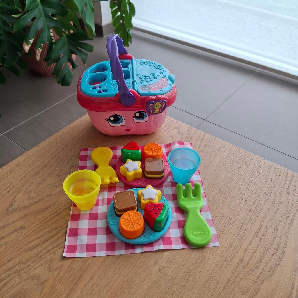 vtech vormenpret picknickset, Kinderen en Baby's, Ophalen, Zo goed als nieuw, Puzzelen, Met licht