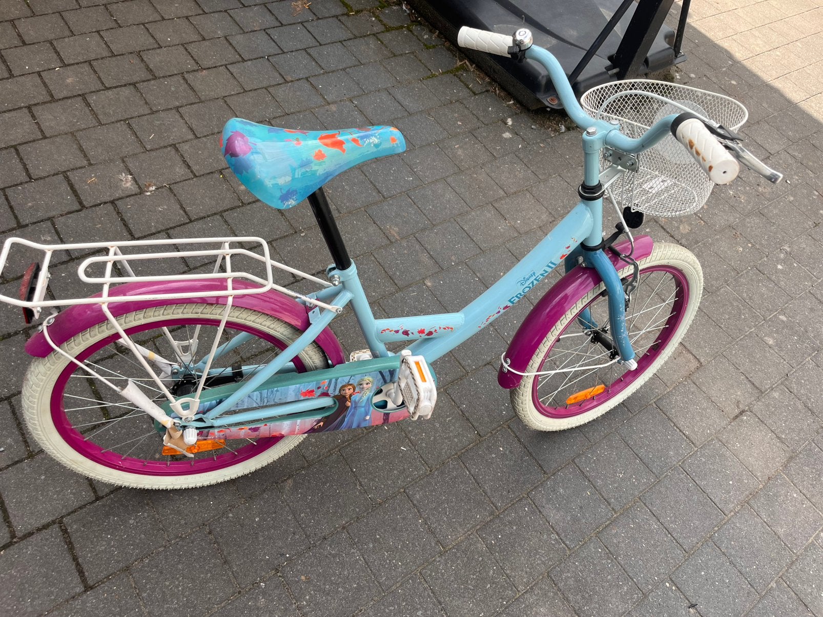 Meisjesfiets frozen, Ophalen, Zo goed als nieuw, Terugtraprem, 20 inch