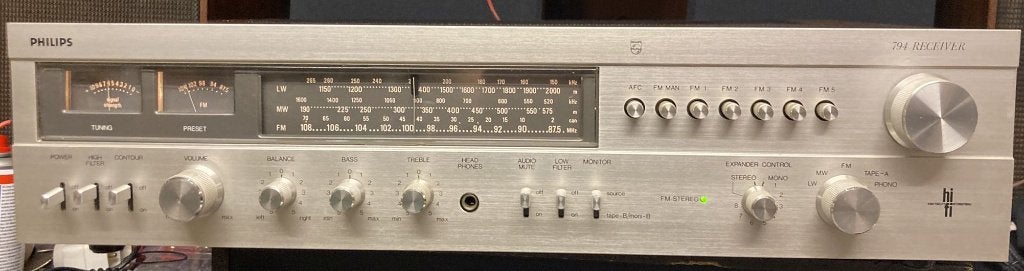 Vintage Philips 794 radio versterker, Autres marques, Moins de 60 watts, Comme neuf, Enlèvement