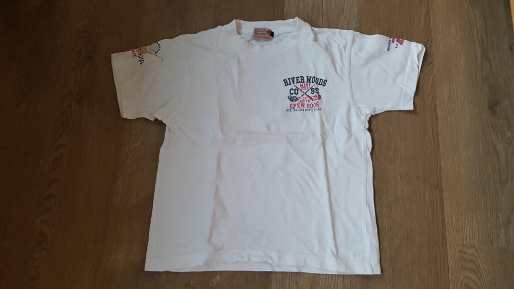 witte t-shirt River Woods maat 134 - 140, Garçon, River Woods, Enlèvement ou Envoi, Chemise ou À manches longues