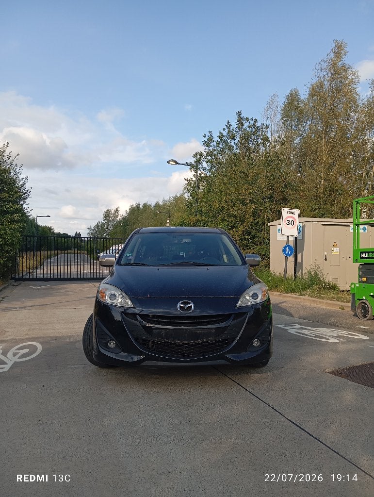Mazda 5, 7 zitplaatsen, 2014, 1.8 benzine, 178.000 km, Euro 5, Zwart, 4 cilinders, Handgeschakeld