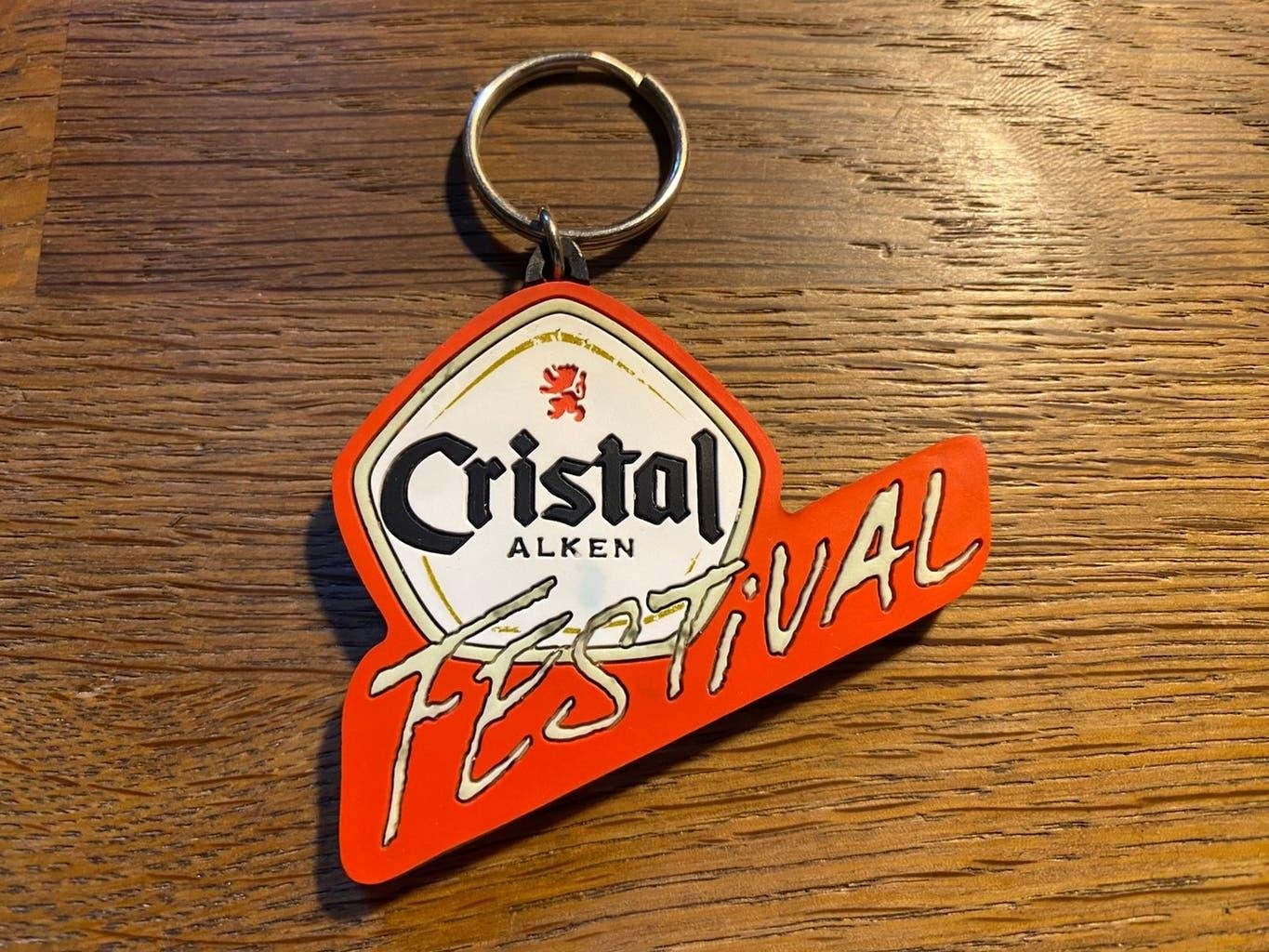 Cristal Alken sleutelhanger, Verzamelen, Biermerken, Verzenden, Gebruikt, Overige typen, Overige merken