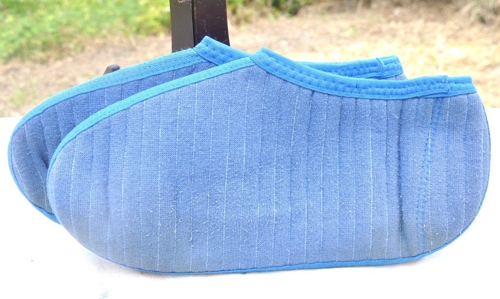 paire de chaussons de bottes longueur 27 cm, Kleding | Heren, Sokken en Kousen, Gedragen, Maat 39 t/m 42, Blauw, Ophalen of Verzenden