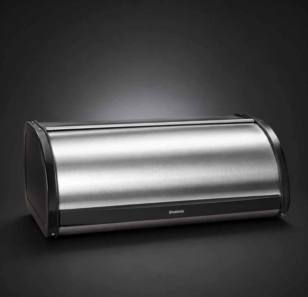 Boîte à pain Brabantia avec couvercle coulissant., Enlèvement, Utilisé, Métal, Autres types
