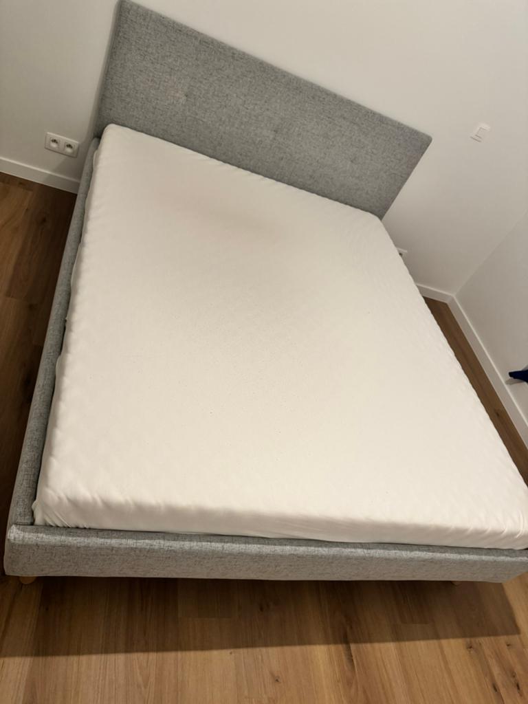 Lit Gaverzicht, Maison & Meubles, Chambre à coucher | Lits, Gris, Queen size, Comme neuf, Enlèvement
