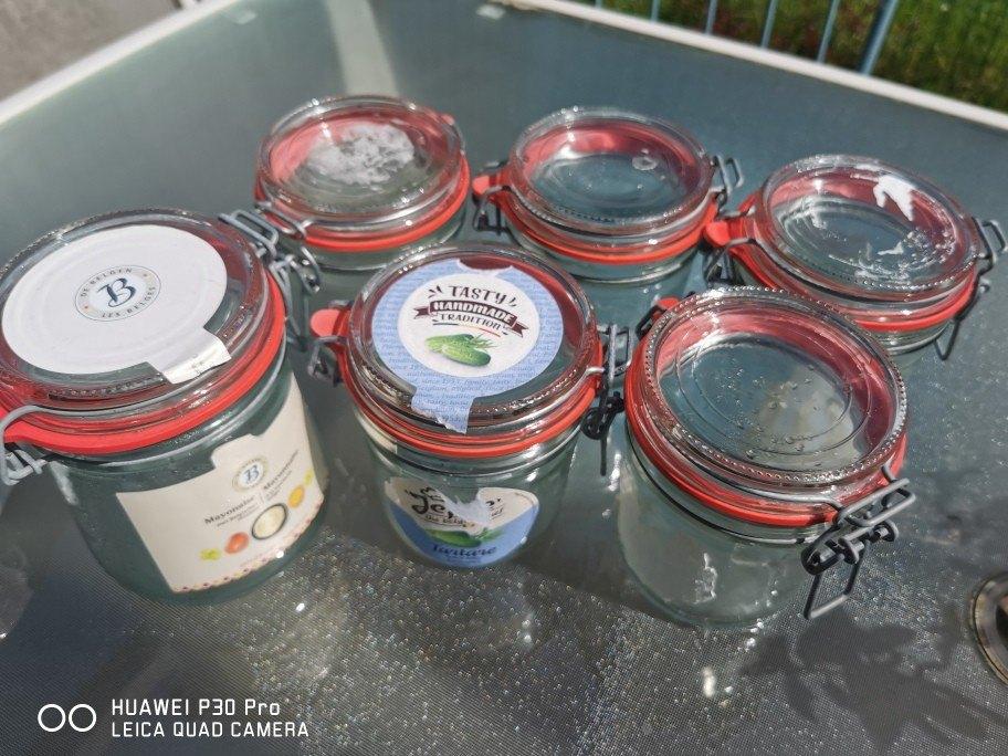 6 steriliseerbokalen, Ophalen, Zo goed als nieuw, Glas, Overige typen