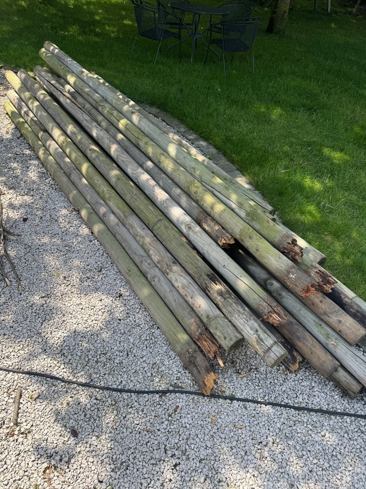 Houten Palen 10cm, Enlèvement, Utilisé, 250 cm ou plus, Poteaux