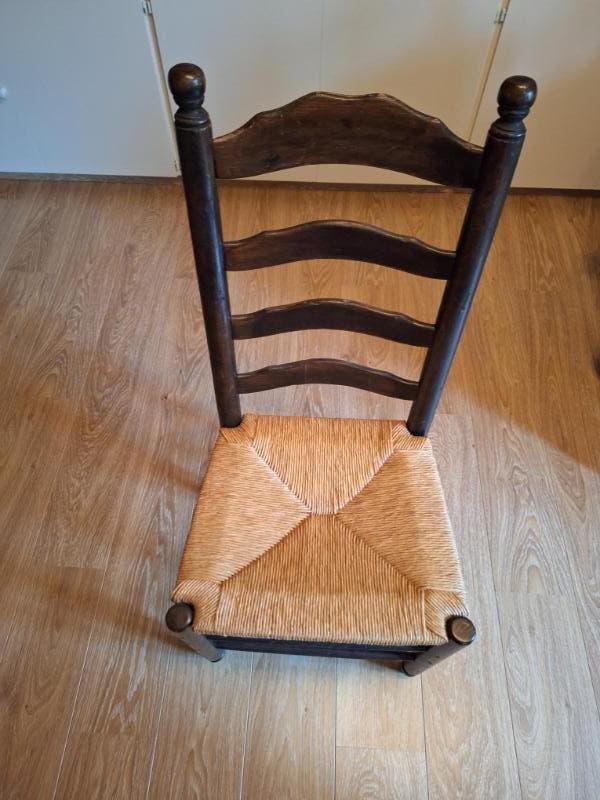 Oude stoelen in beukenhout (6 stuks), Ophalen, Stoelen in beukenhout, Zwart, Zo goed als nieuw