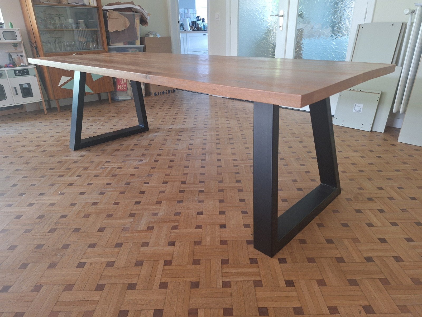 Eiken eettafel te koop, Maison & Meubles, Tables | Tables à manger, Enlèvement