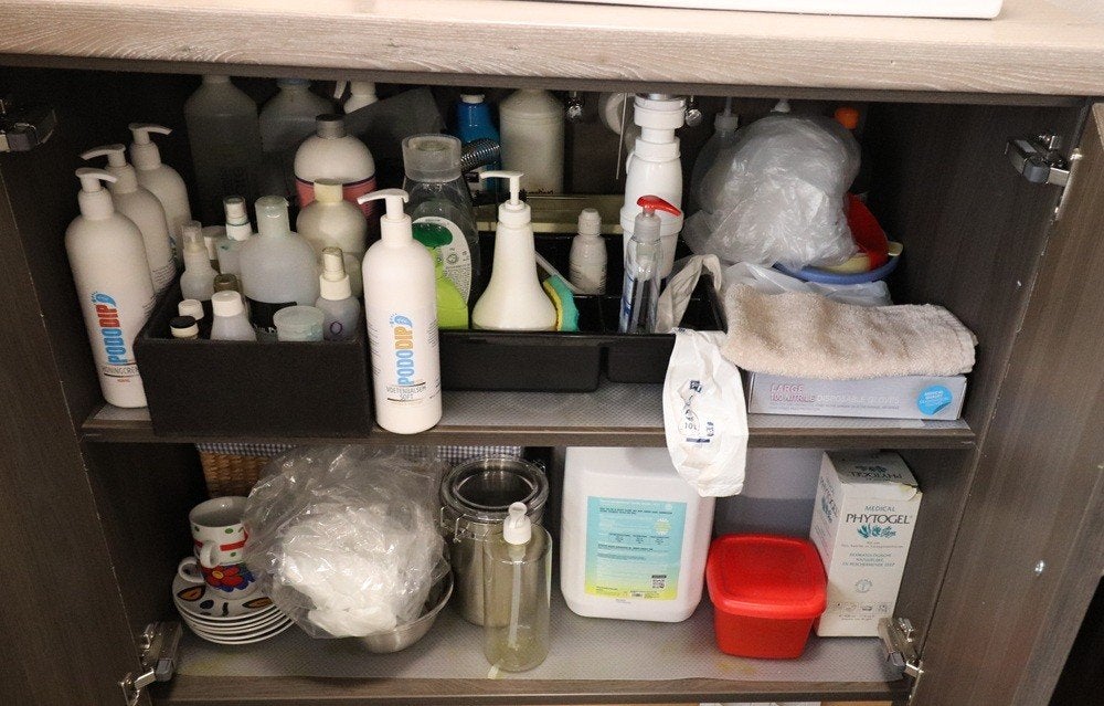 produits de soins de beauté, Enlèvement