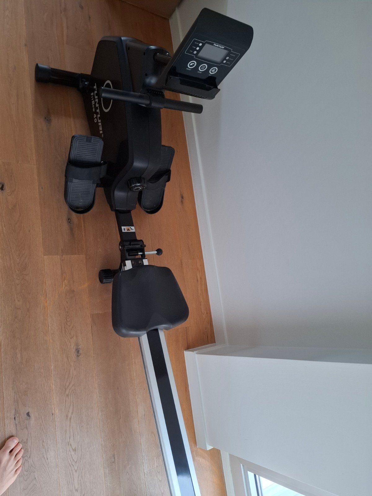 Tunturi roeitrainer, snoerloos (scherm werkt op batterijen)., Sport en Fitness, Ophalen, Gebruikt, Roeitrainer